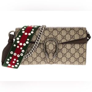 Authentic Gucci Dionysus Small Canvas and Leather Shoulder Bag